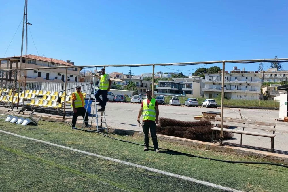 Ξεκίνησαν οι εργασίες αλλαγής της περίφραξης στο γήπεδο του Γρανίτη