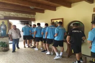 Στάση στην Χαρακιανή για προσκύνημα ο Πόρος