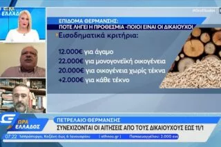 Πετρέλαιο θέρμανσης: Συνεχίζονται οι αιτήσεις από τους δικαιούχους ως τις 11/1 <i class="fa fa-video-camera" aria-hidden="true"></i>