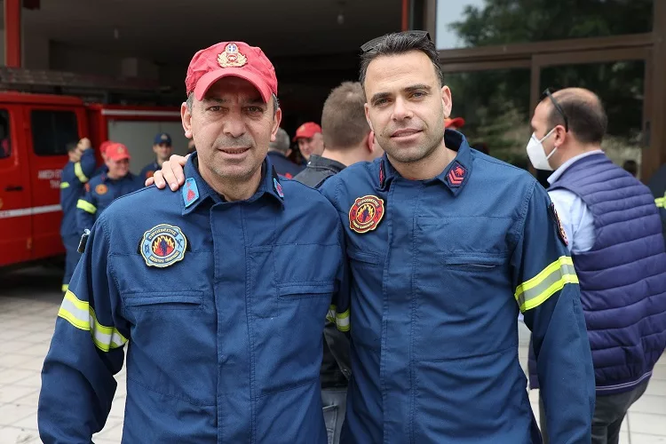 Ποντίκαλης και Τσαφαντάκης υποδέχτηκαν τον Αρχηγό της Πυροσβεστικής
