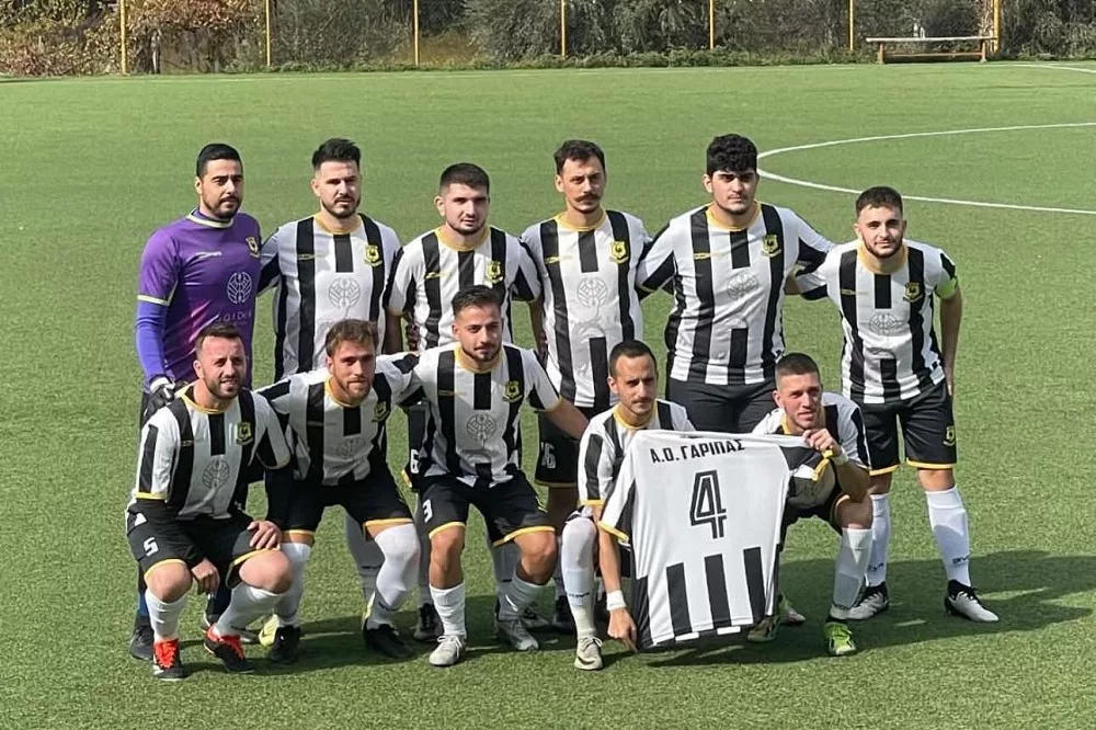 Αφιέρωση στον τραυματία Μαθιουδάκη από τους ποδοσφαιριστές της Γαρίπας