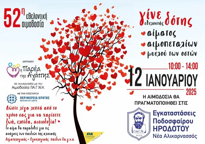 Αιμοδοσία με την υποστήριξη της ακαδημίας Ηροδότου