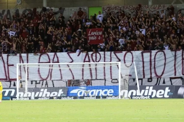 «Δεν θα σ’ αφήσω ποτέ»: Μήνυμα στήριξης των οπαδών της ΑΕΛ μετά τον υποβιβασμό